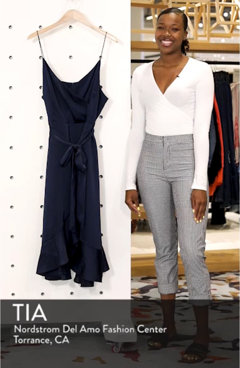 Marilyn Satin Faux Wrap Dress, sales video thumbnail