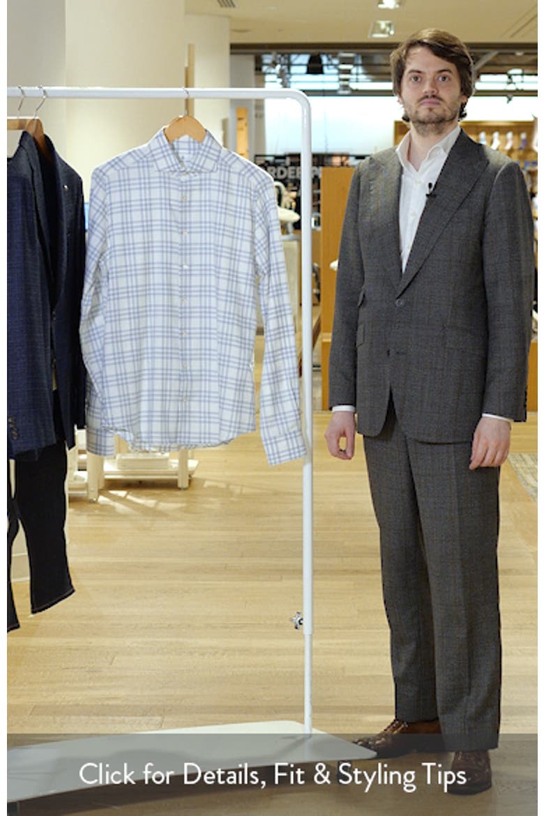 Modern Fit Plaid Cotton Flannel Dress Shirt video