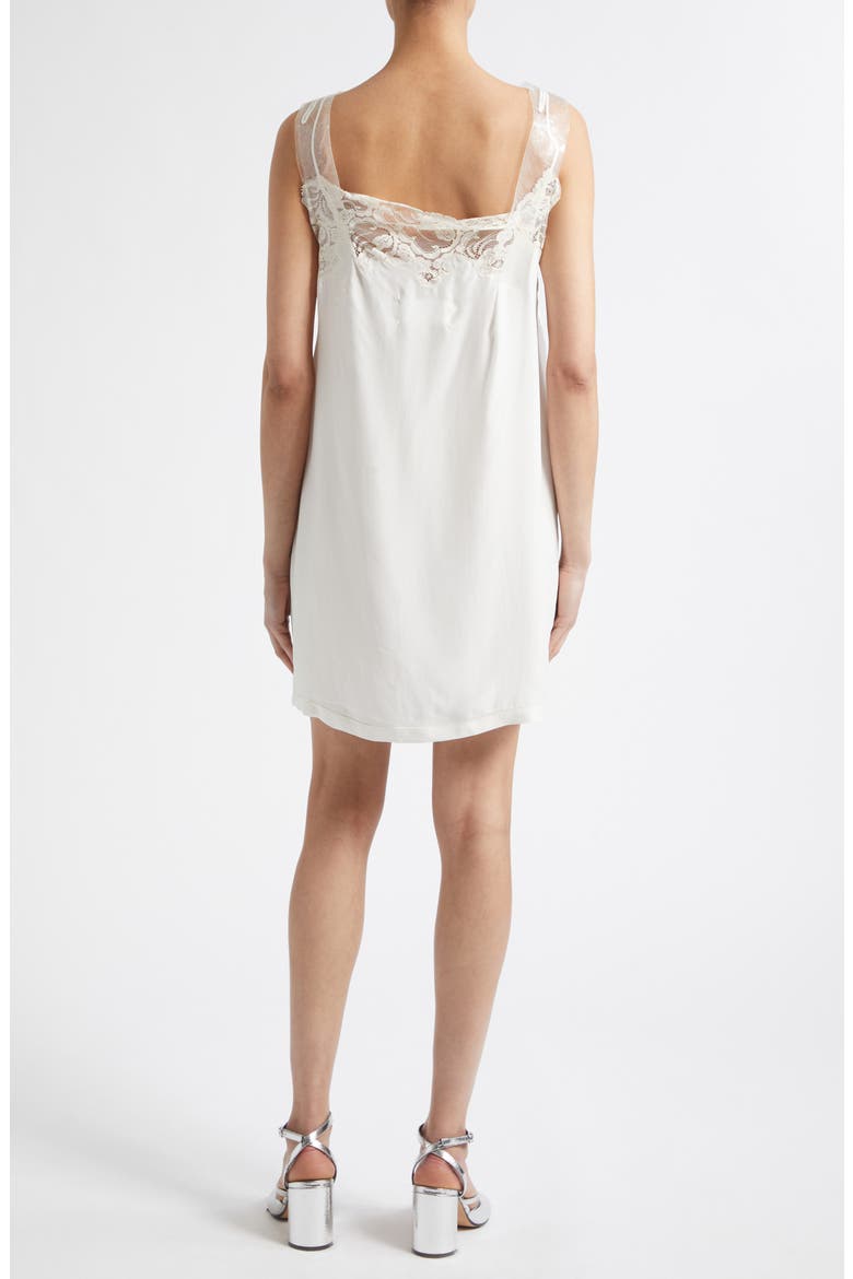 Lace Trim Silk Slipdress, Alternate, color, IVORY