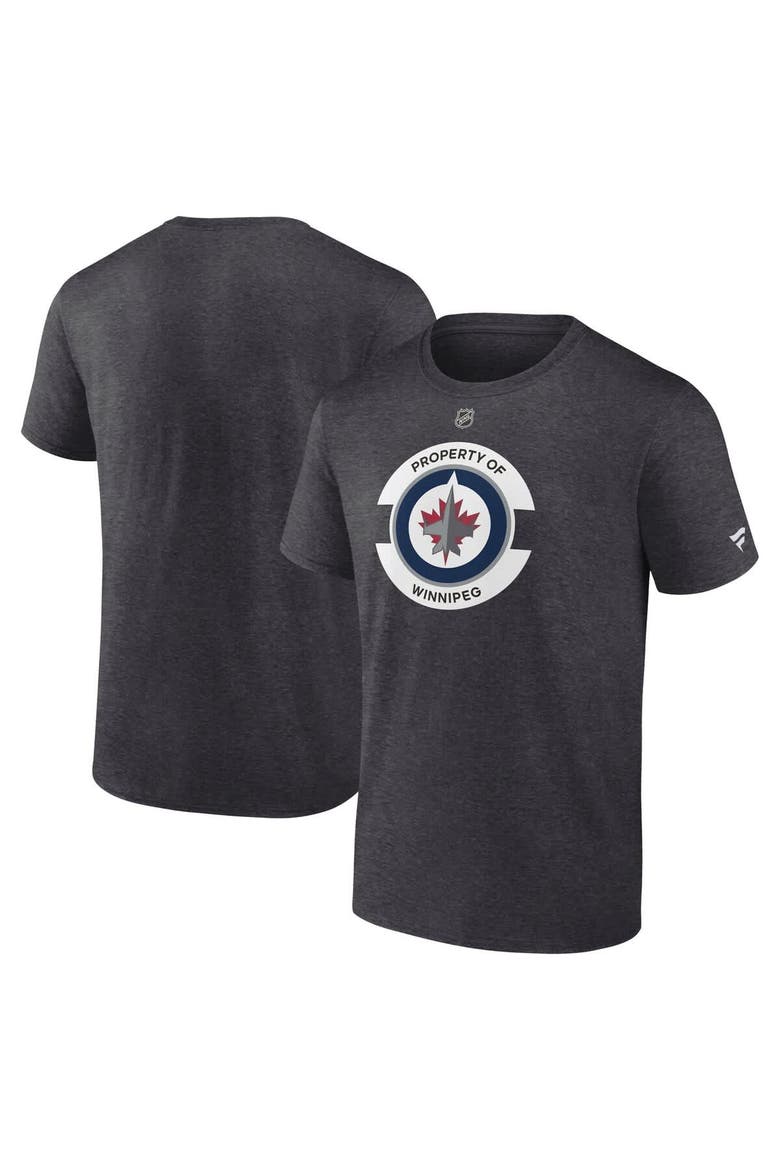 Men's Fanatics Heather Charcoal Winnipeg Jets Authentic Pro Core Secondary T-Shirt, Alternate, color, Heather Charcoal