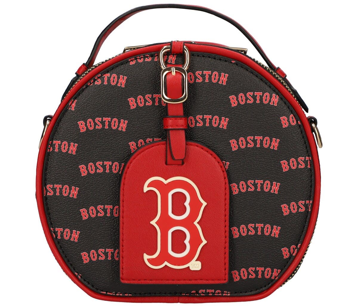 CUCE Boston Red Sox Repeat Logo Round Bag, Main, color, Black
