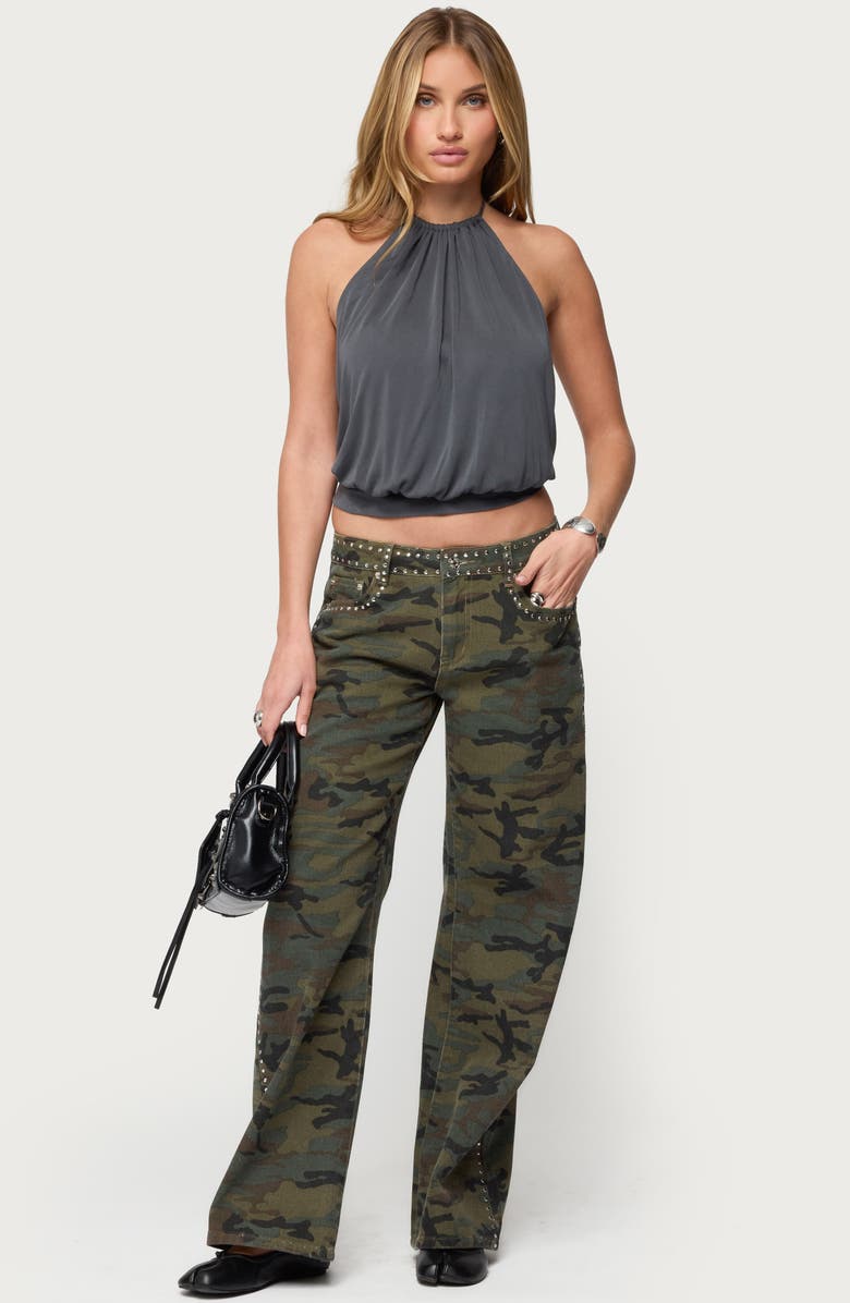 EDIKTED Kammy Halter Open Back Crop Top, Alternate, color, 