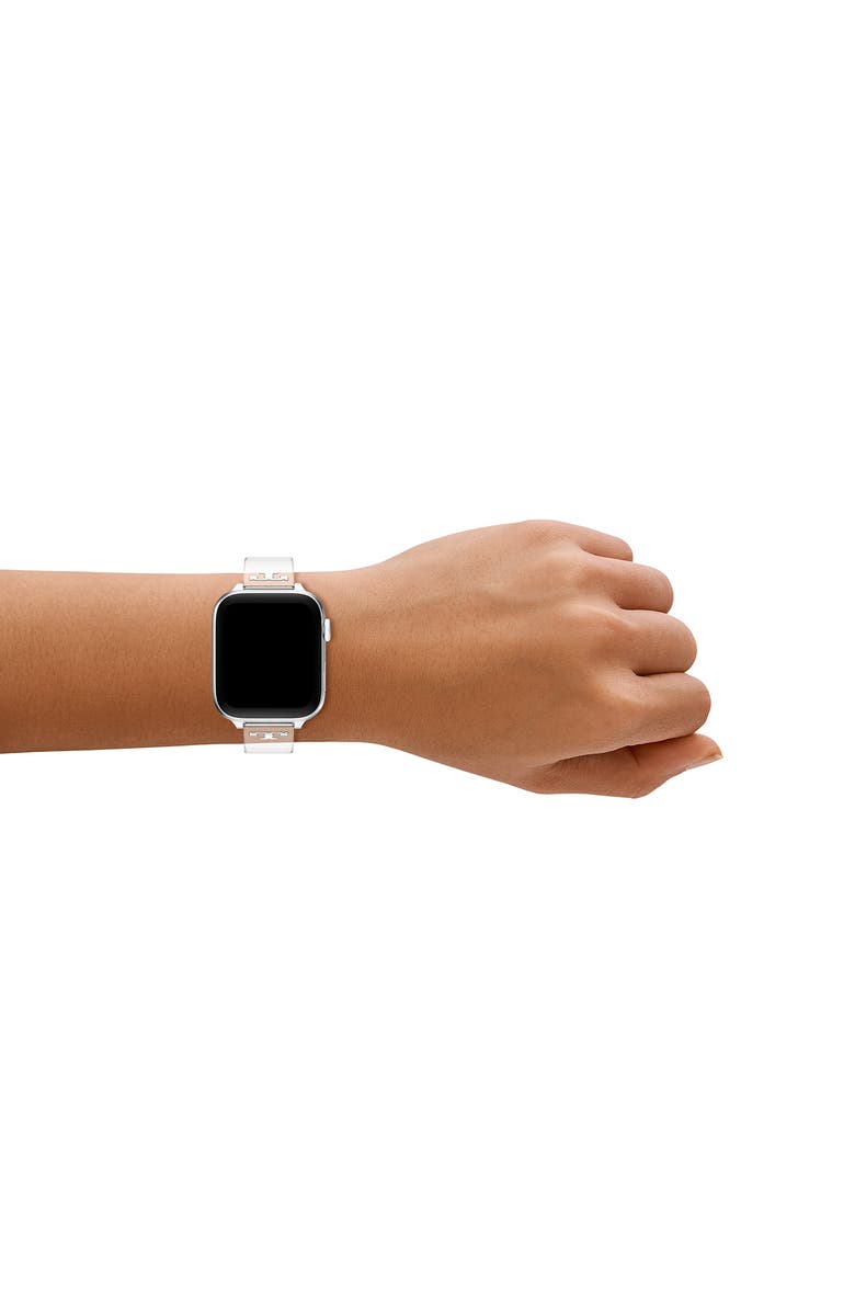 Tory Burch The Single T Jelly 16mm Apple Watch<sup>®</sup> Watchband, Alternate, color,