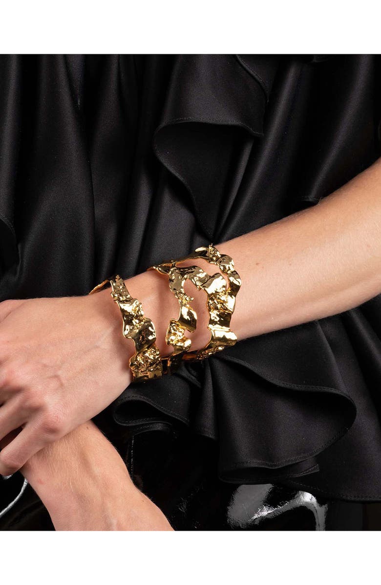Alexis Bittar Brut Ribbon Cuff Bracelet, Alternate, color,