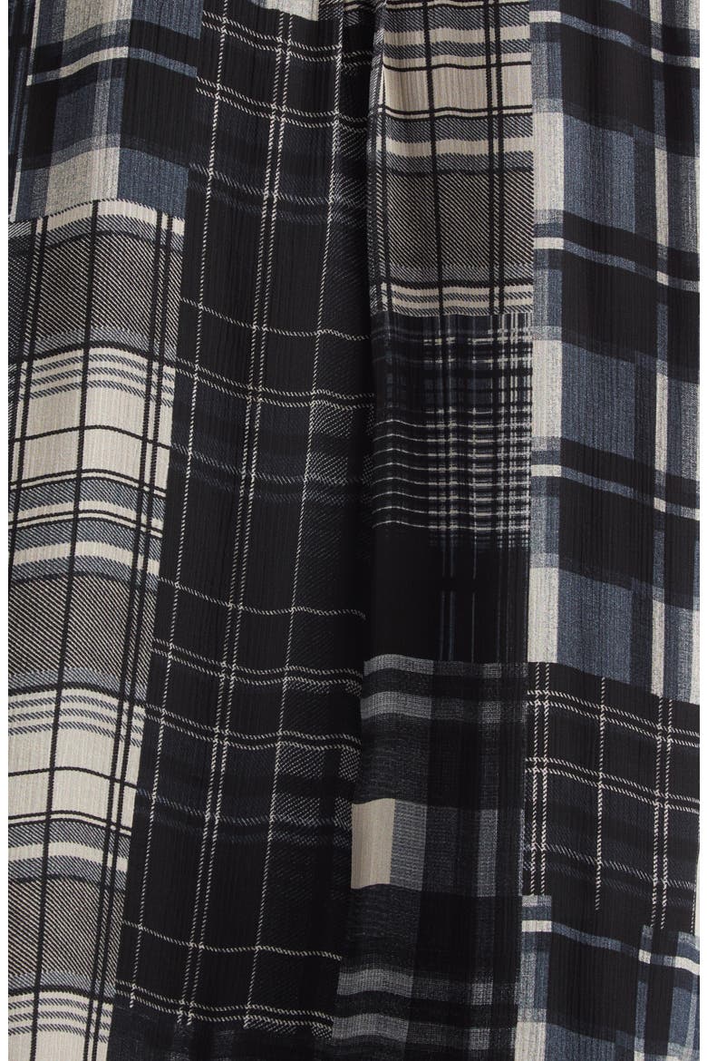 Lacey Puff Sleeve Top, Alternate, color, BLACK PLAID