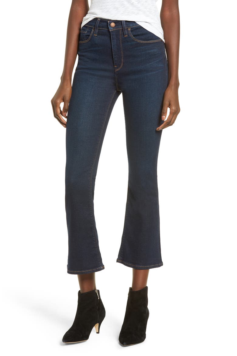 Holly High Waist Crop Flare Jeans, Main, color, GET FREE