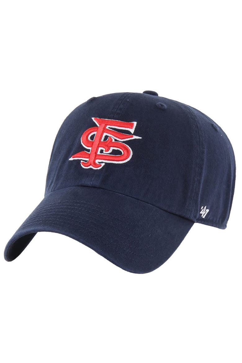 Men's '47 Navy Fresno State Bulldogs Clean Up Adjustable Hat, Main, color, Navy