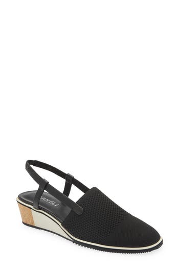 Vaneli Greer Slingback Wedge In Black
