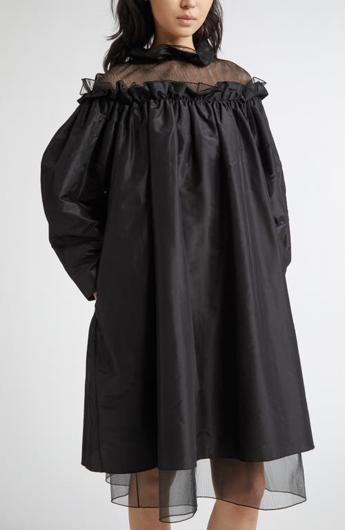 MERUERT TOLEGEN MERUERT TOLEGEN PARACHUTE SCULPTED LONG SLEEVE TAFFETA & TULLE DRESS