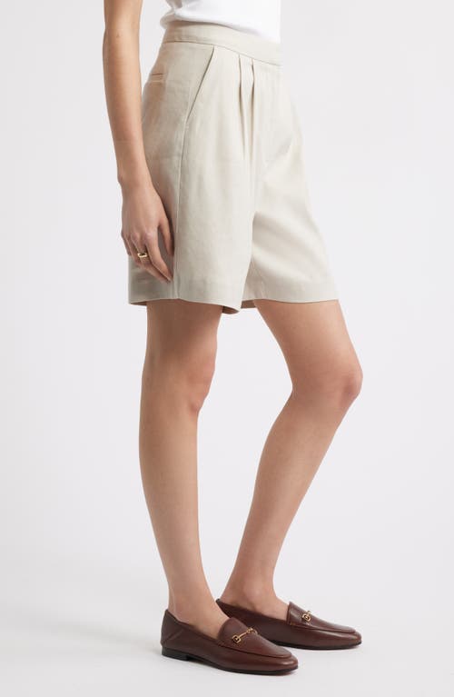 Nordstrom Pleated Linen Blend Shorts