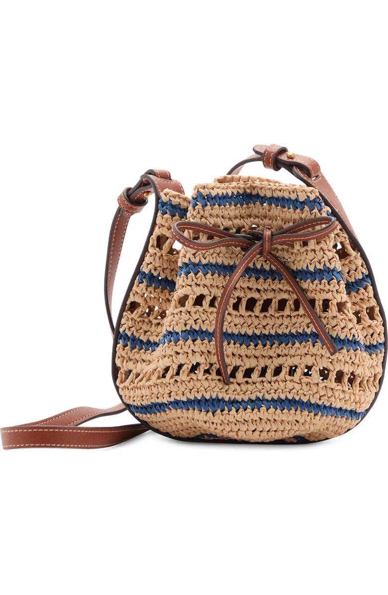 MANGO Straw Shoulder Bag, Main, color,