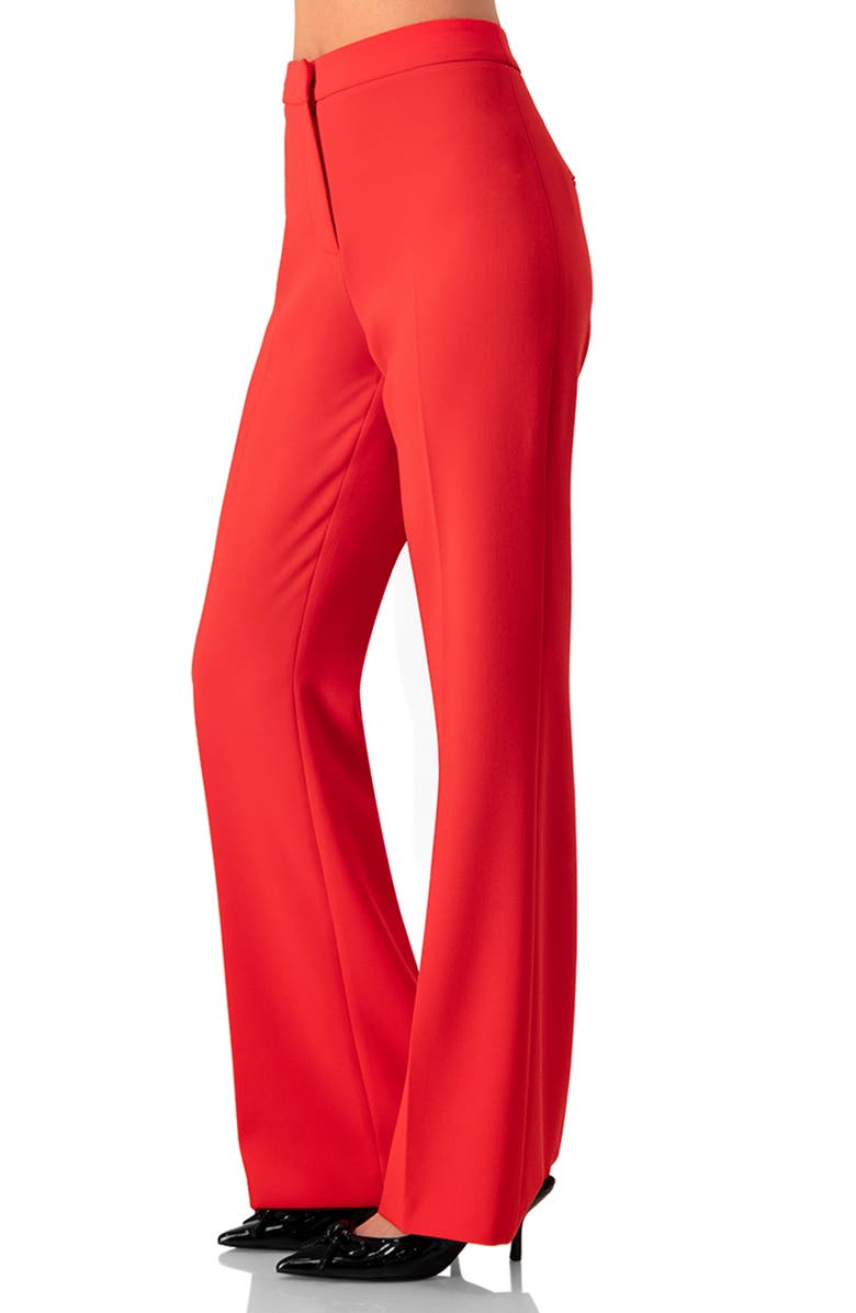 IVONNE Red Tailored Wide-Leg Pants, Alternate, color, Red