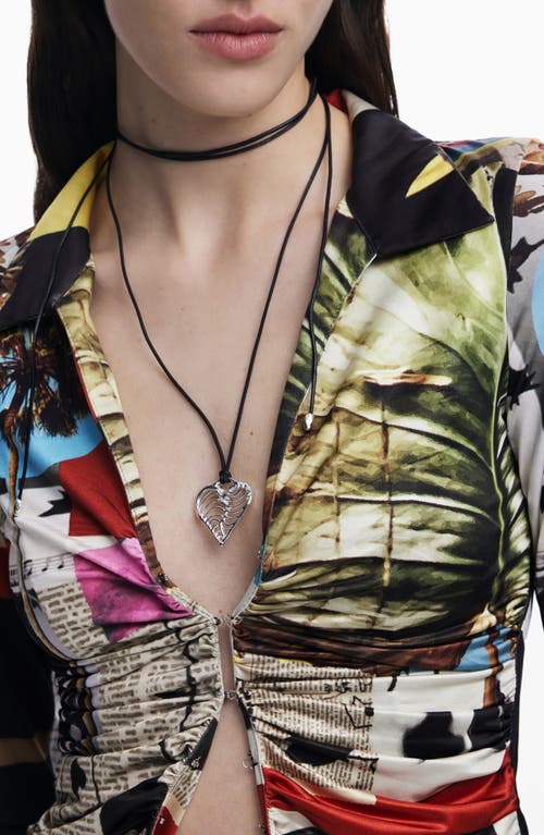Desigual Collage Print Shirt In Black