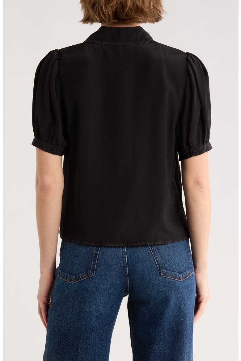 The Prim Silk Shirt, Alternate, color, BLACK