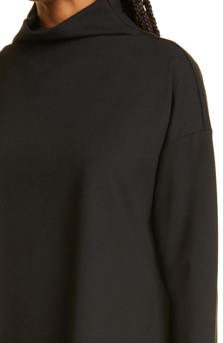 Eileen Fisher Funnel Neck Ponte Knit Top, Alternate, color, 