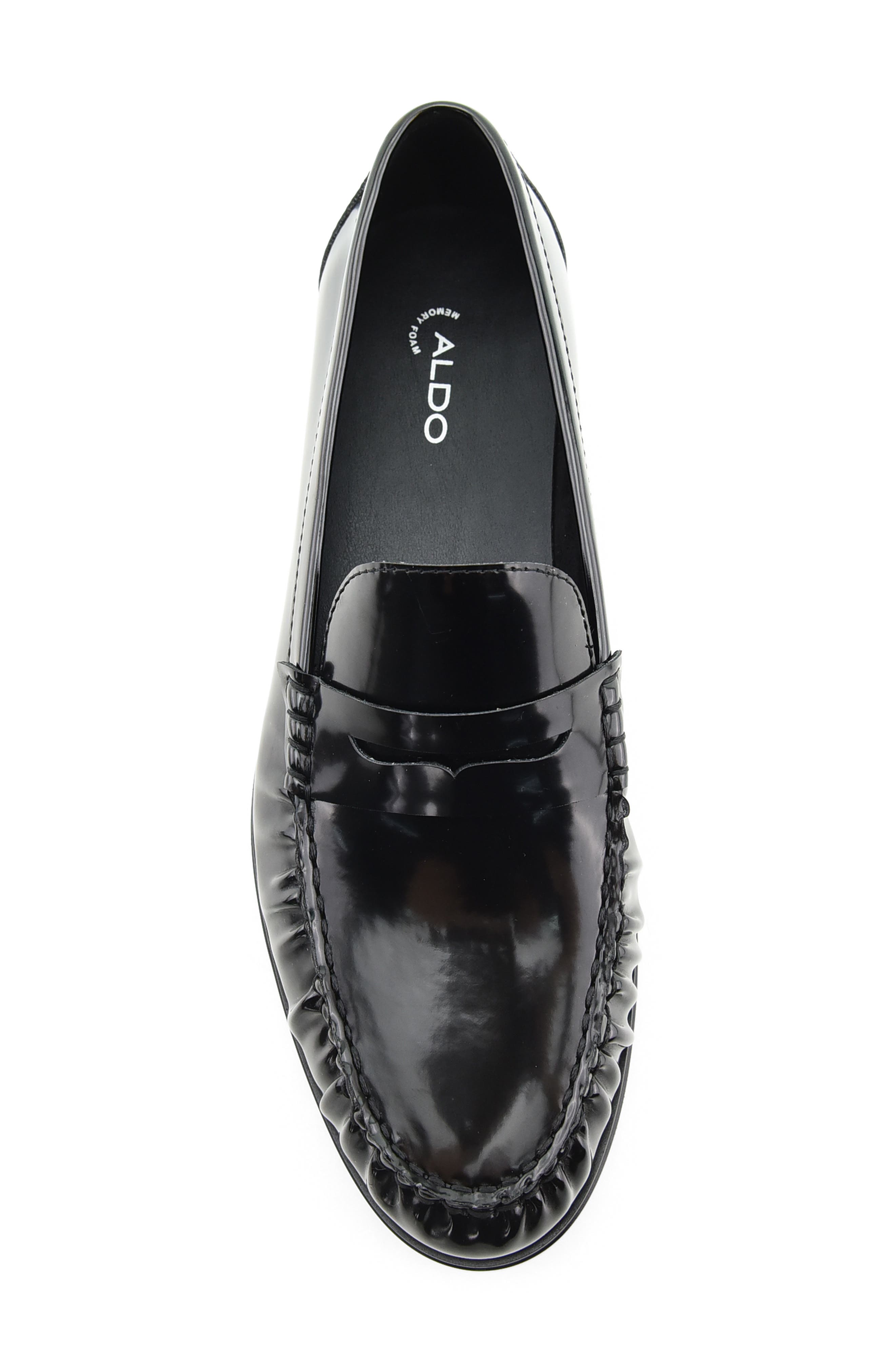 Tinto Faux Leather Penny Loafer, Alternate, color, BLACK