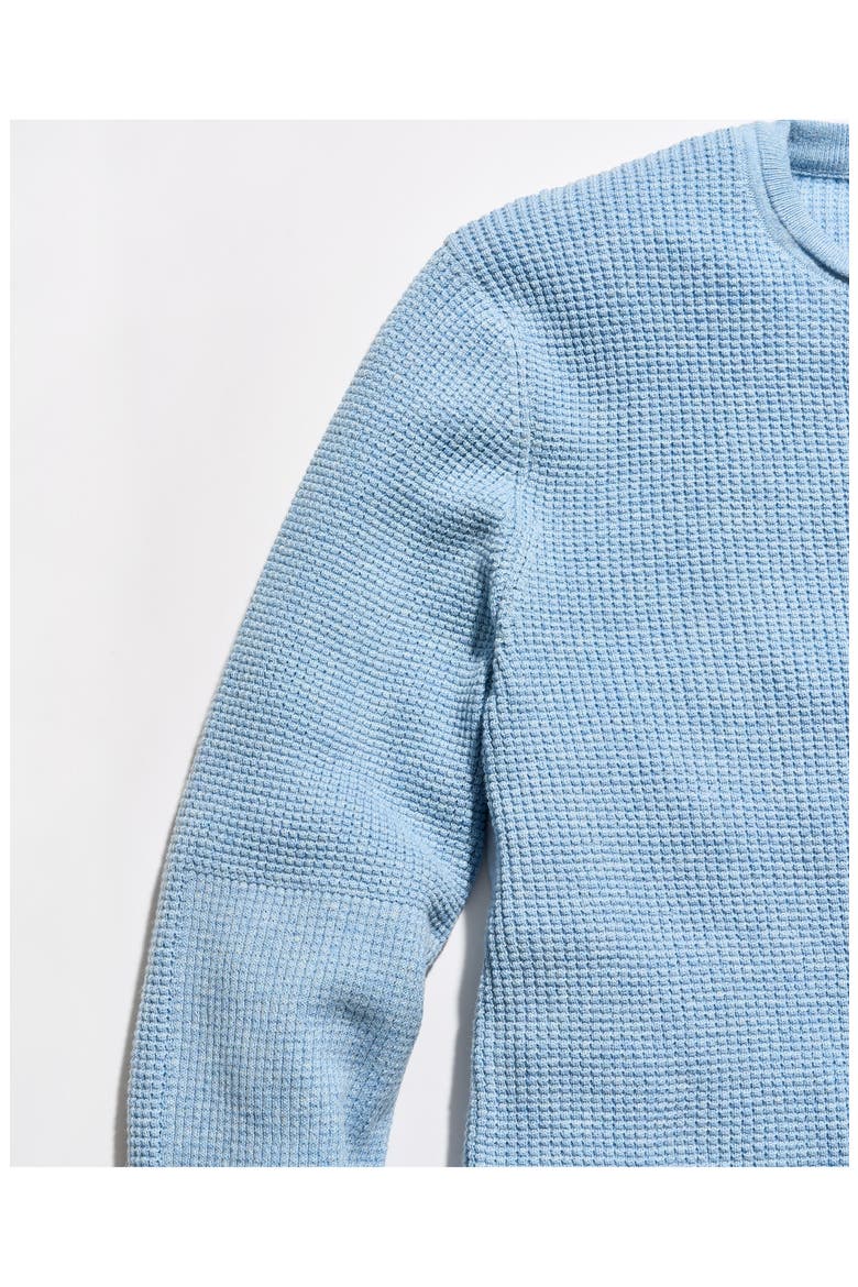 Martin Mini Waffle Crewneck Cotton & Cashmere Sweater, Alternate, color, CHAMBRAY BLUE HEATHER