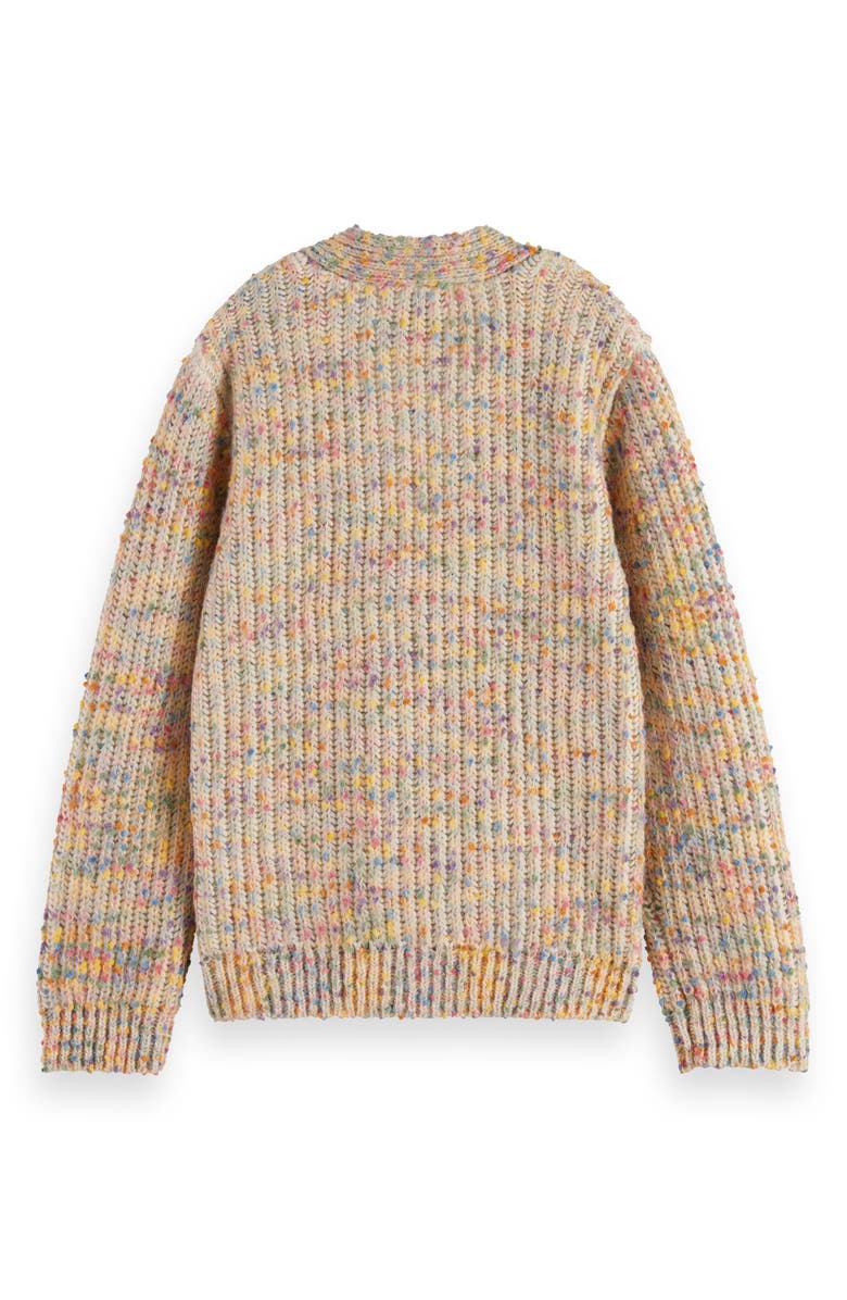 Scotch & Soda Kids' Mélange V-Neck Cardigan, Alternate, color, 