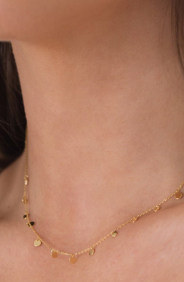 Bearfruit Jewelry Sterling Silver 18k Gold Plated Katy Small Charms Necklace, Alternate, color, Gold