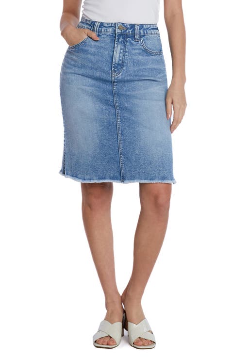 Fray Hem Denim Skirt