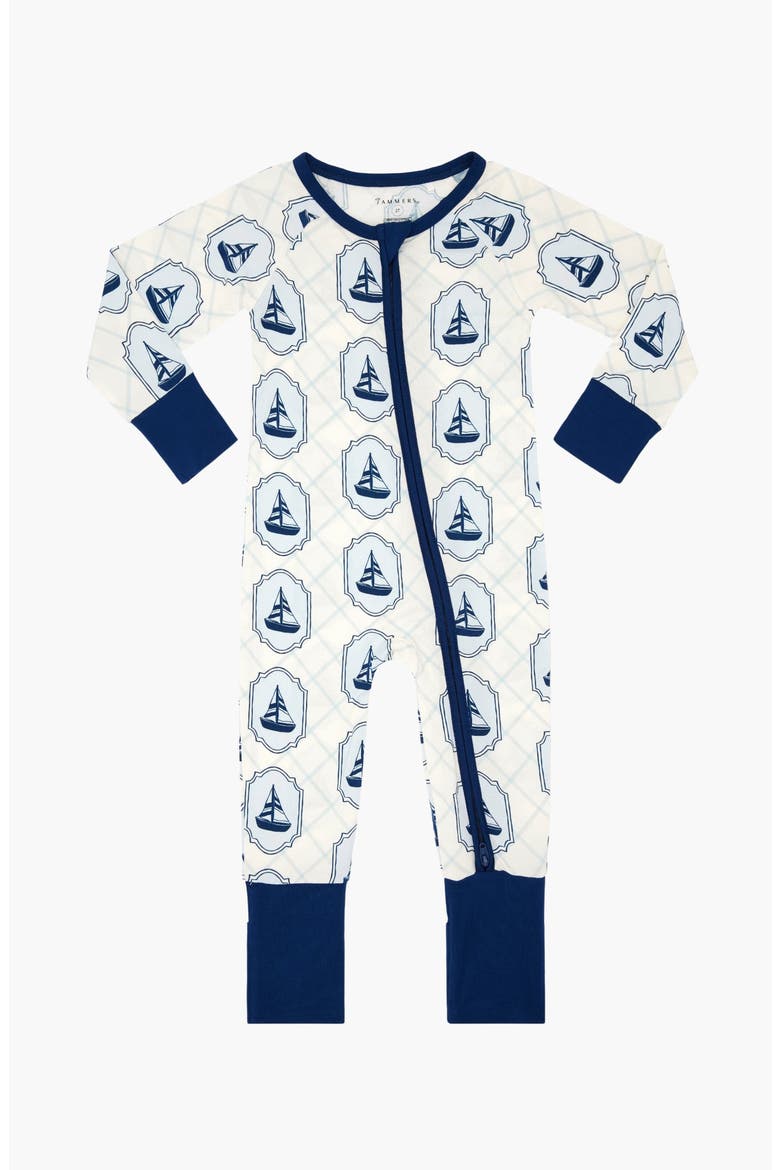 Summer Sail Zipper Romper, Main, color, Summer Sail
