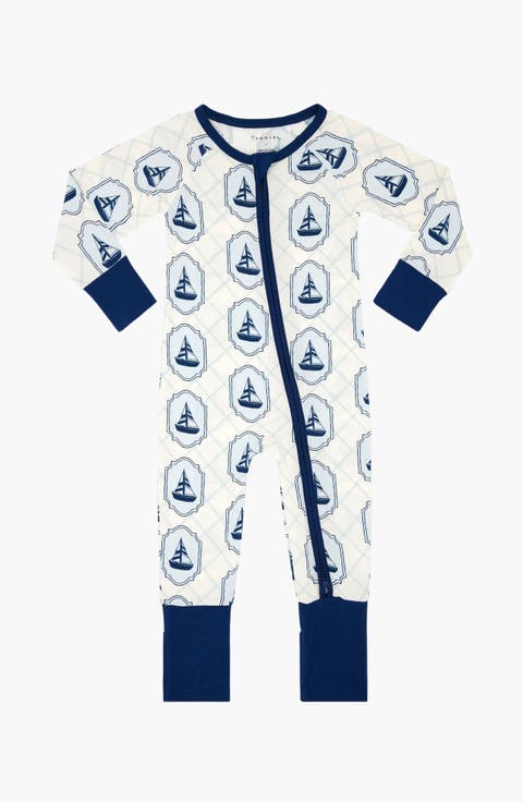 Summer Sail Zipper Romper