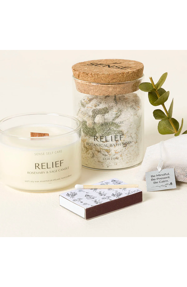 Uncommon Goods Soothing Eucalyptus Meditation Bath Set by Sense Self Care, Alternate, color, Multi