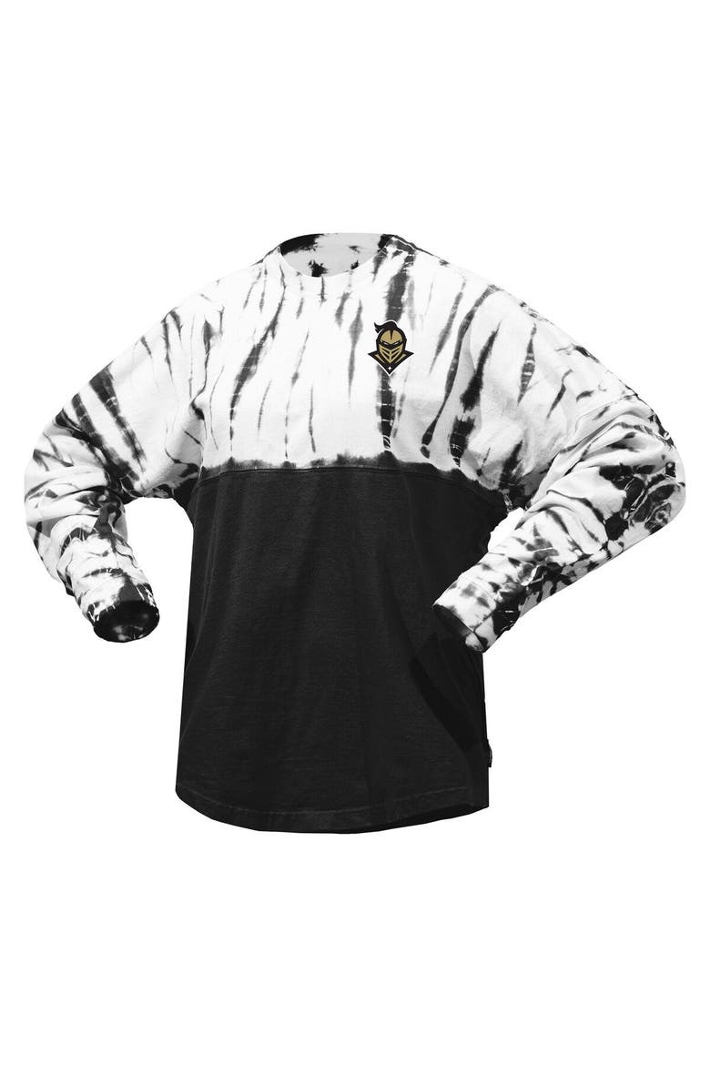 Women's Black UCF Knights Tie-Dye Long Sleeve Jersey T-Shirt, Alternate, color, Black
