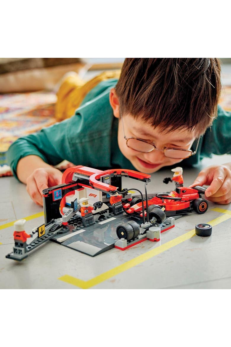 LEGO® F1® Pit Stop & Pit Crew with Ferrari Car - 60443, Alternate, color, Multicolored
