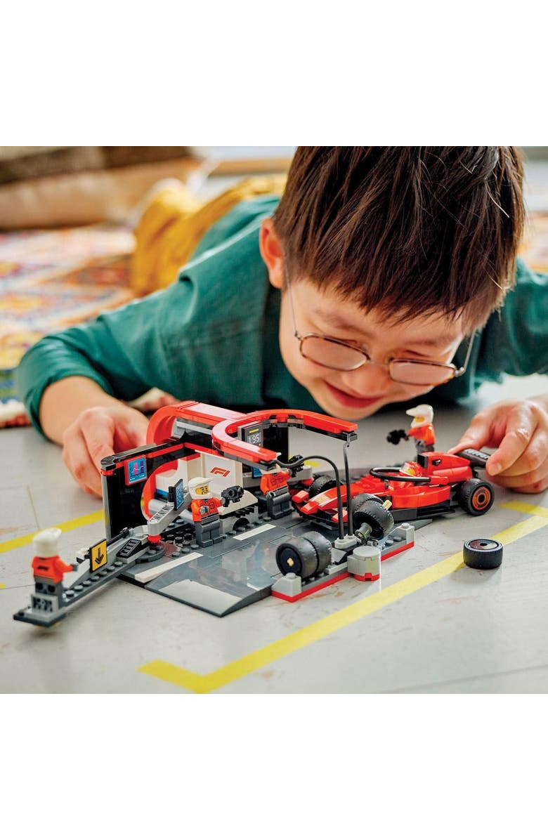 LEGO <sup>®</sup> F1<sup>®</sup> Pit Stop & Pit Crew with Ferrari Car - 60443, Alternate, color,