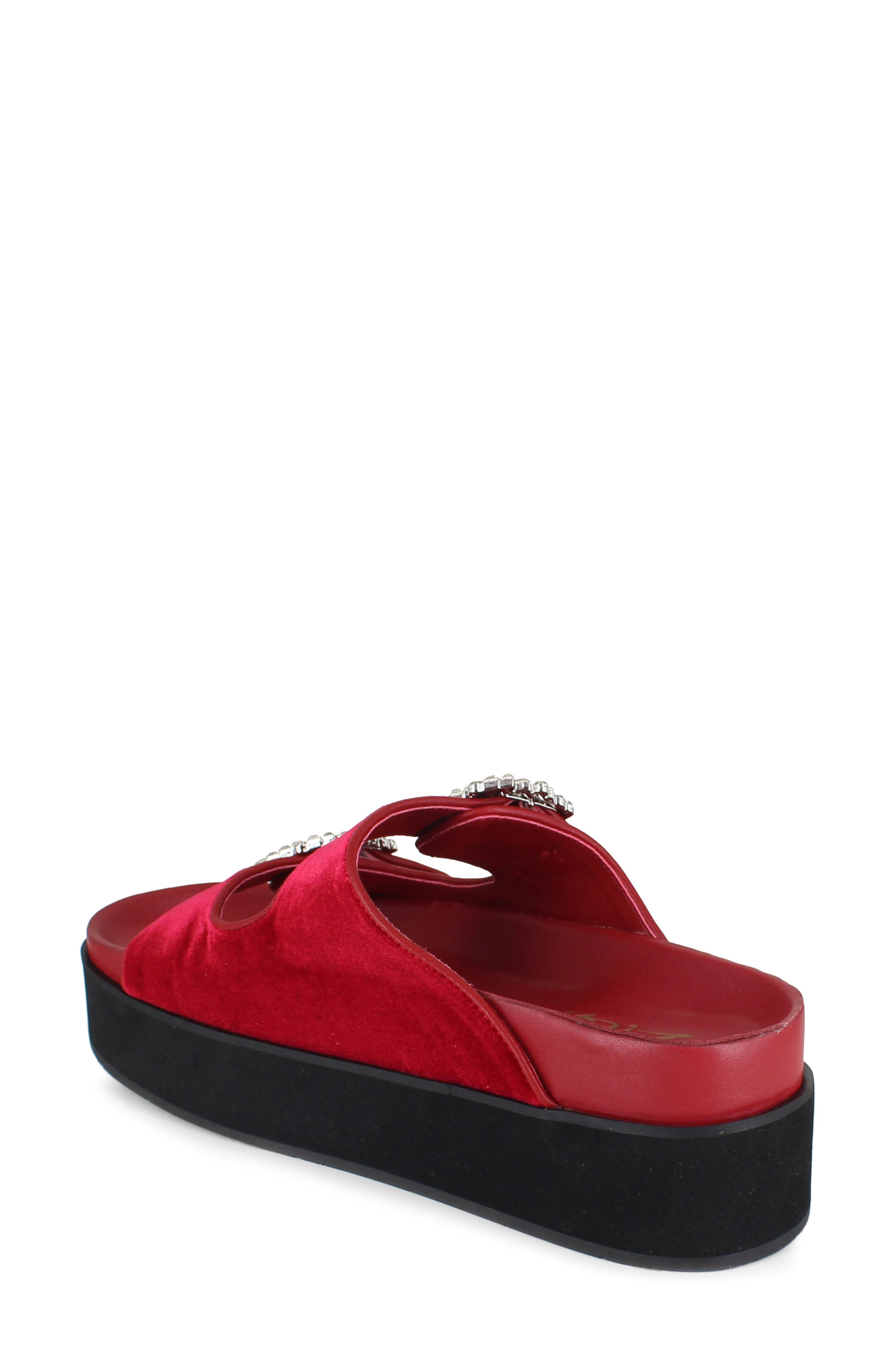 Rosalinda Platform Slide Sandal, Alternate, color, RED
