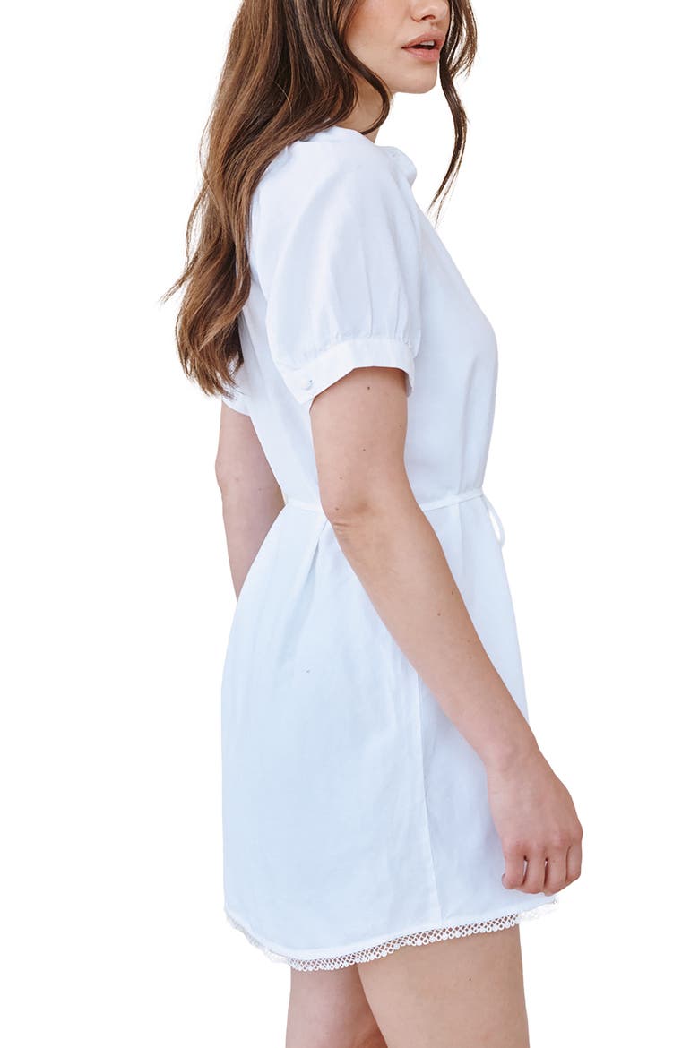 Raglan Sleeve Minidress, Alternate, color, WHITE