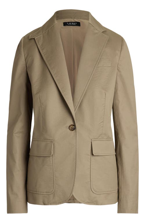 RALPH LAUREN LAUREN RALPH LAUREN COTTON BLEND TWILL BLAZER