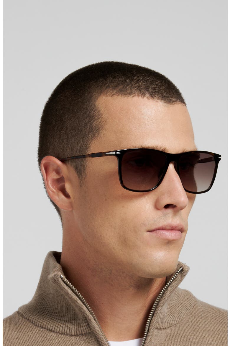 1219/S/US 57mm Gradient Rectangular Sunglasses, Alternate, color, HAVANA/ BROWN SF
