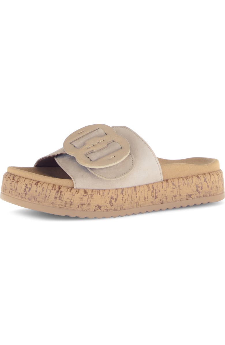 Gabor 63.760 Platform Slide Sandal, Main, color, Oak