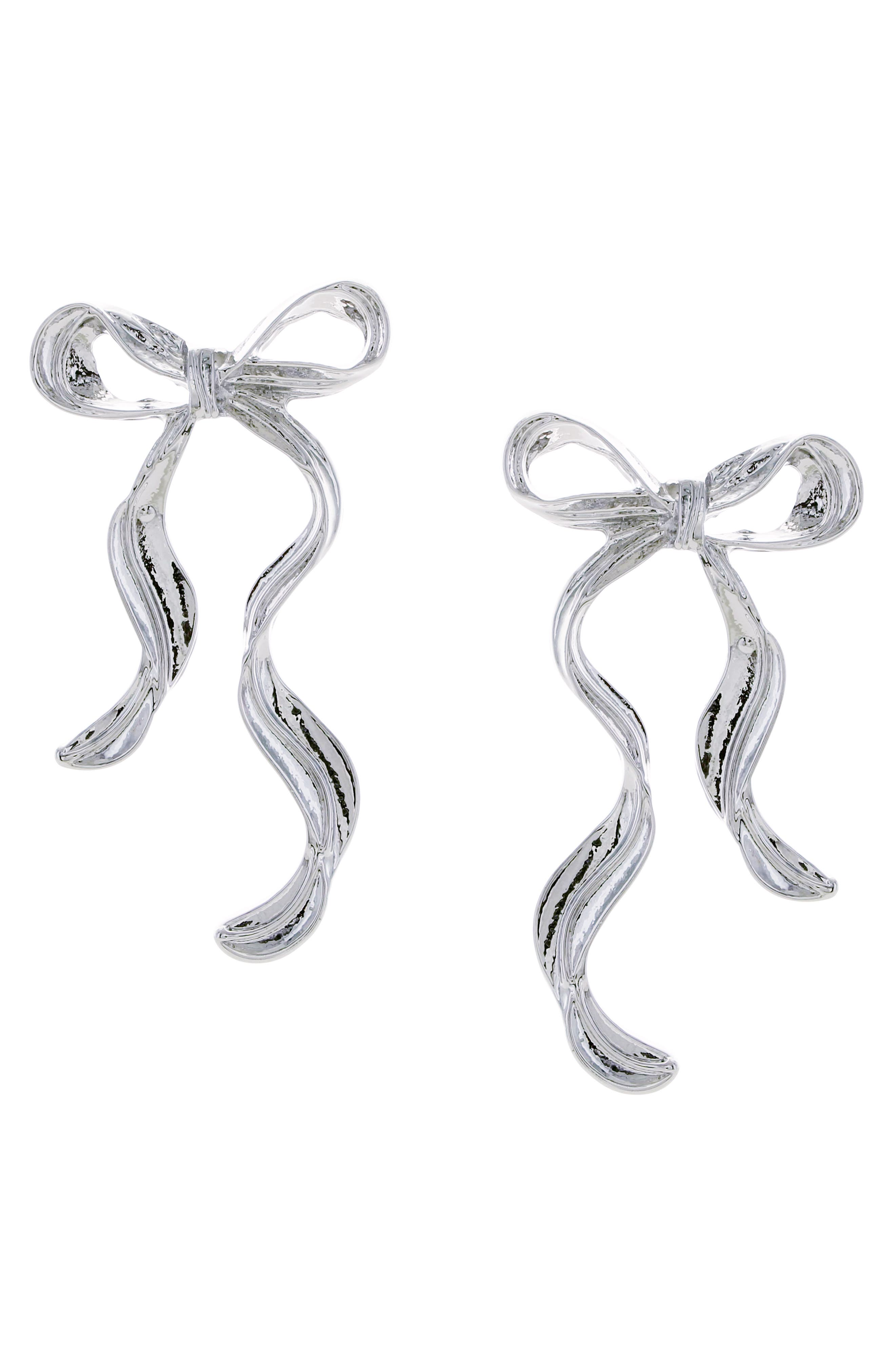 OLIVIA WELLES Wavy Bow Earrings