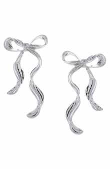 OLIVIA WELLES Wavy Bow Earrings