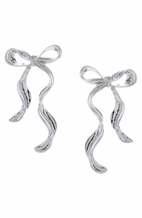 OLIVIA WELLES Wavy Bow Earrings