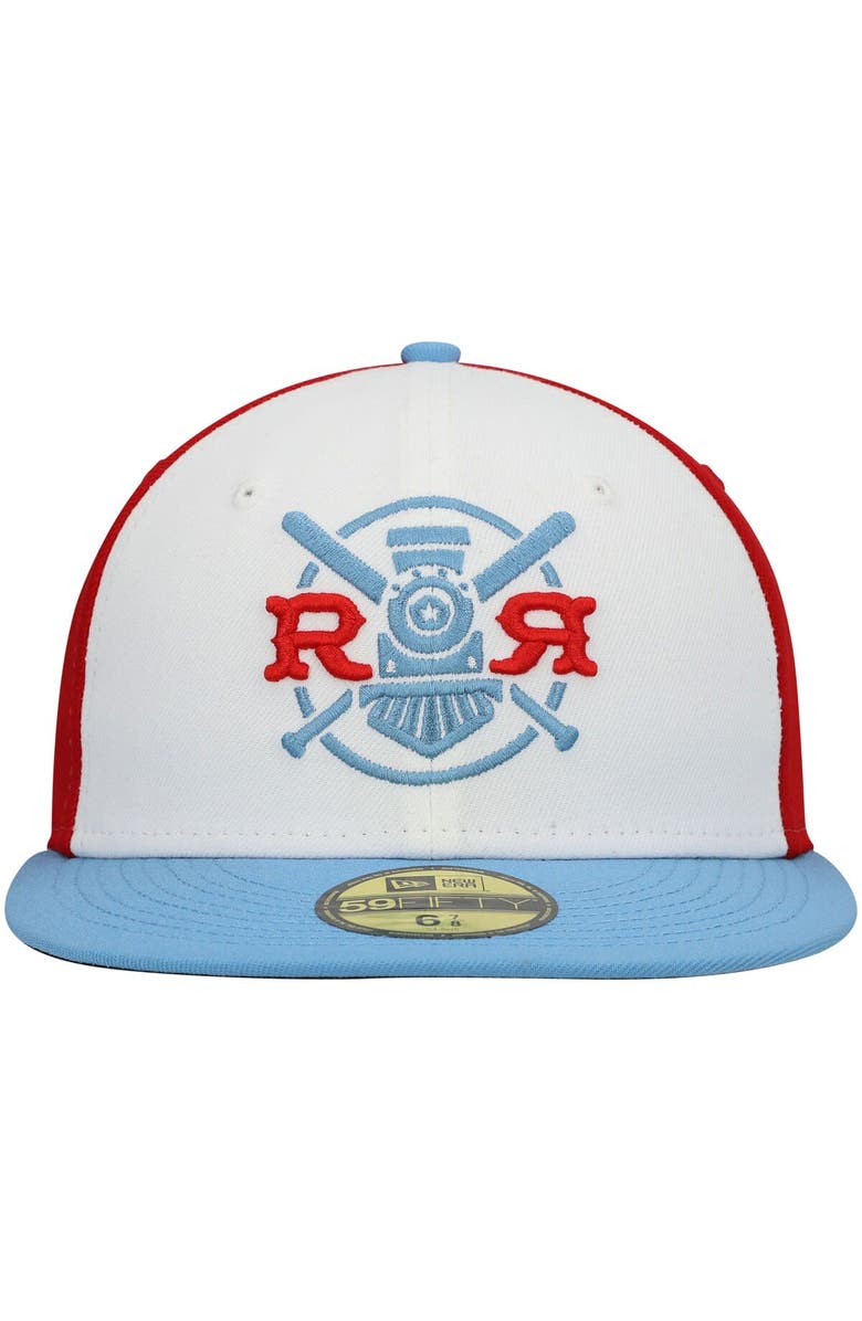 New Era Men's New Era White Round Rock Express Authentic Collection Team Alternate 59FIFTY Fitted Hat, Alternate, color, White