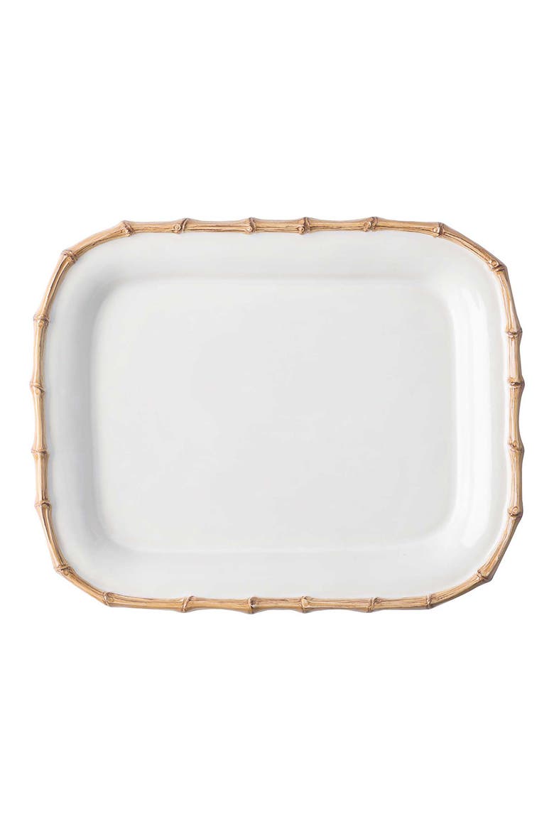 Bamboo Ceramic Rectangular Platter, Main, color, BAMBOO/ NATURAL