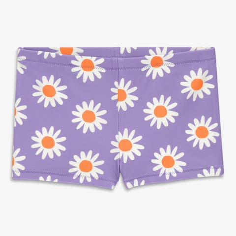 Kids Swim Shortie In Daisies (Toddler, Little Kid, Big Kid)