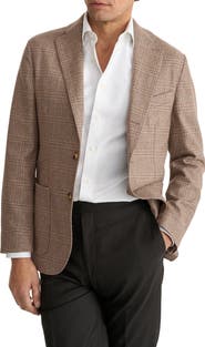 Eton Lana Tech Check Flannel Sport Coat