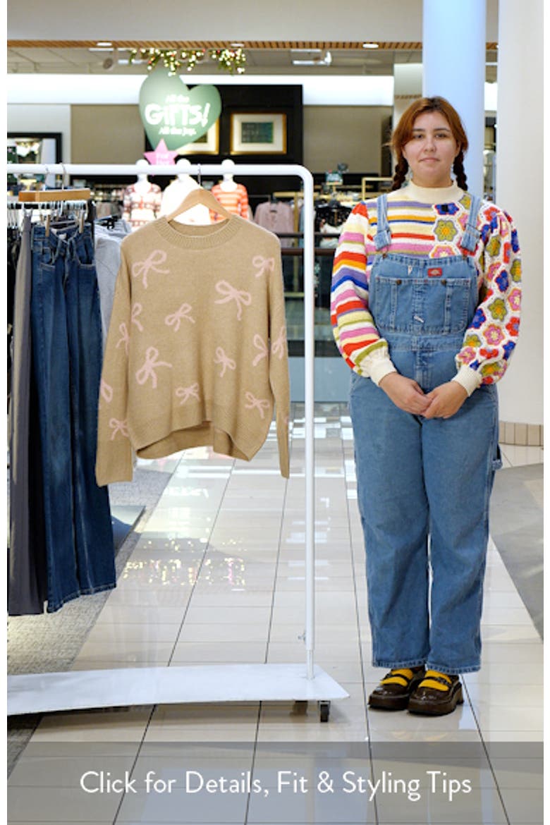 Bow Jacquard Crewneck Sweater video
