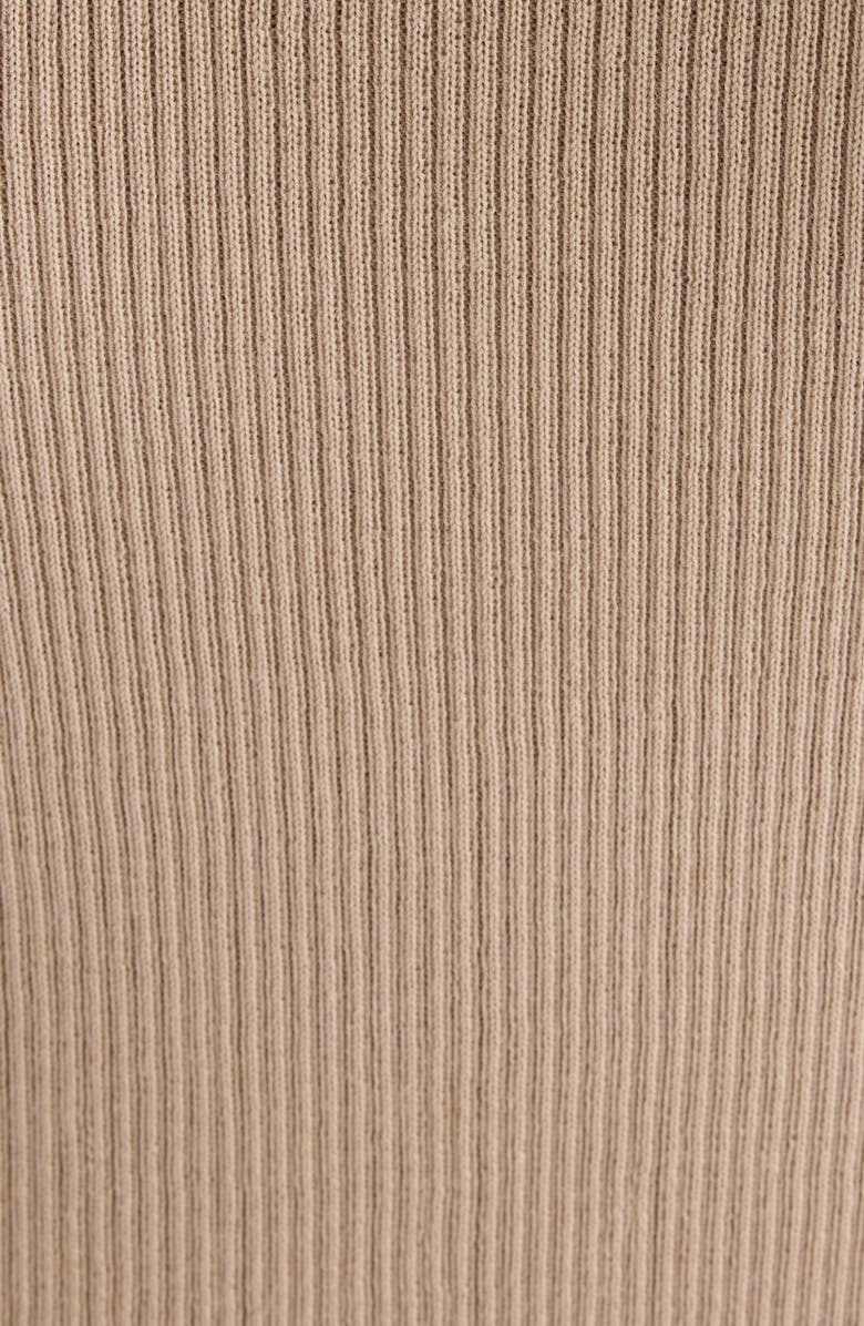 Acne Studios Prelayered Wool Blend Rib Pointelle Knit Sweater, Alternate, color, Beige