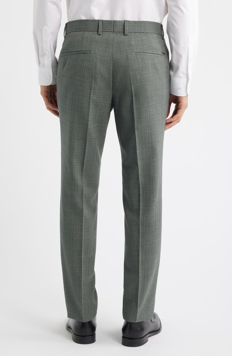 BOSS Genius Slim Fit Virgin Wool Dress Pants, Alternate, color, Open Green
