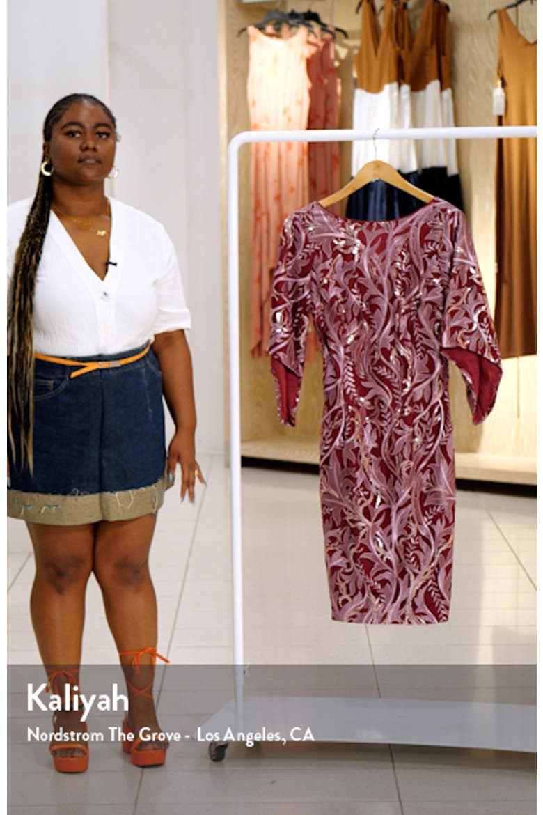 Ruby Metallic Floral Cocktail Dress video