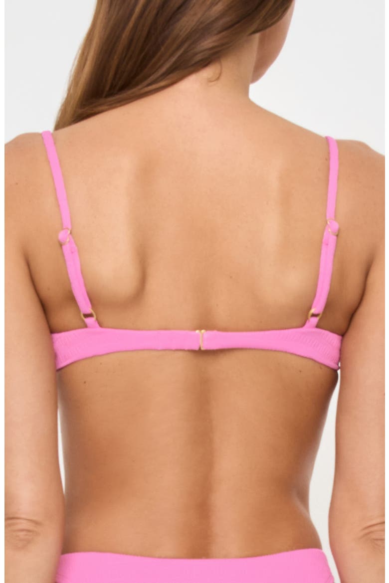 Belle Underwire Pucker Textured Bikini Top, Alternate, color, HOTTEST PINK