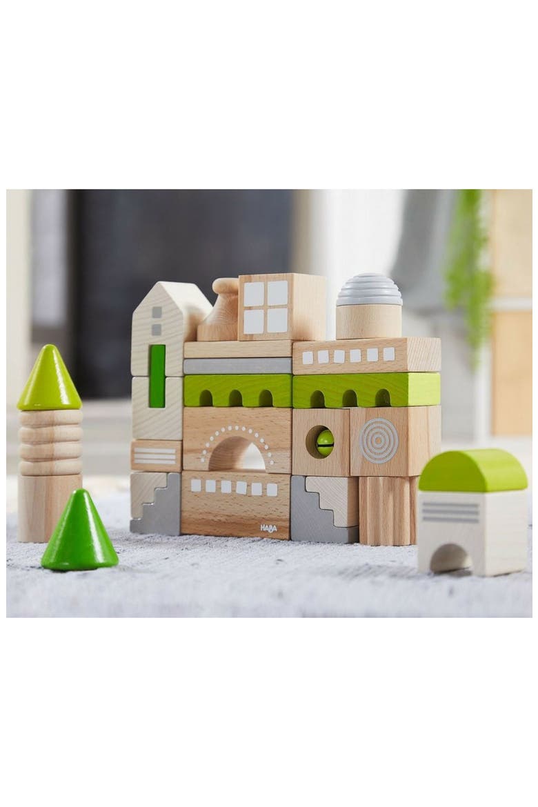Coburg 28 Piece Wooden Building Blocks, Alternate, color, MULTI