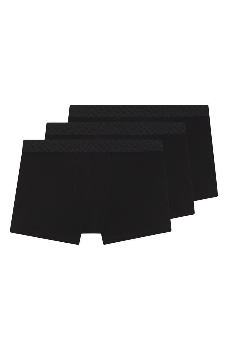 BOSS Assorted 3-Pack Power Stretch Cotton Trunks Gift Box, Alternate, color, Black