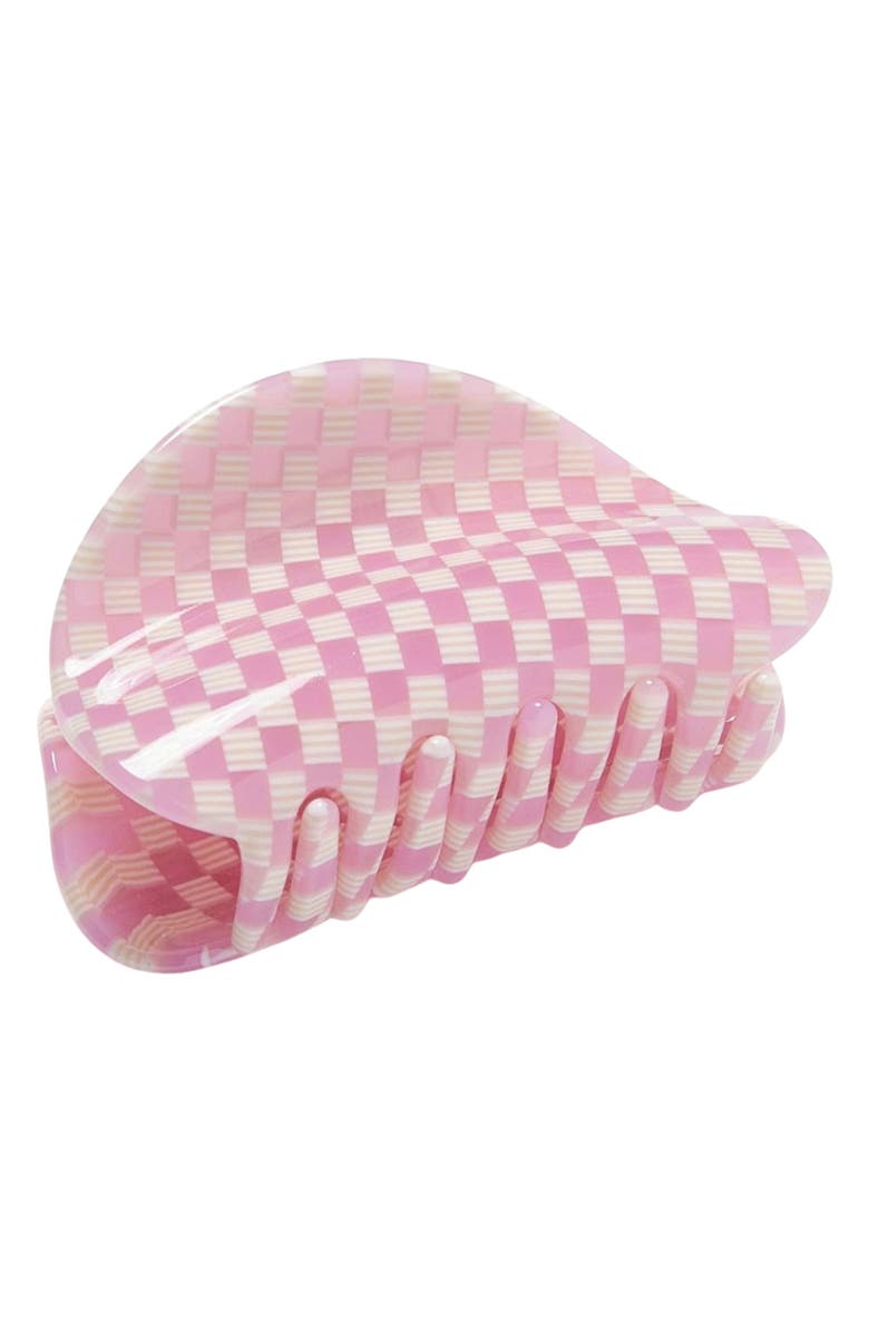Chunks Suki Check Jawbreaker Claw Clip, Main, color, Pink/White